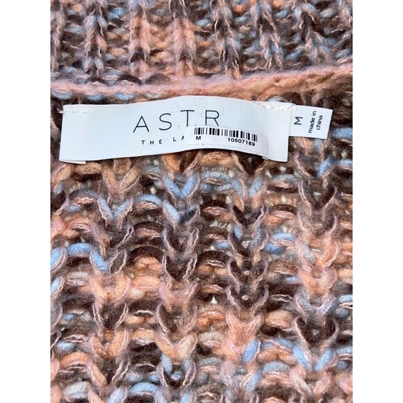 Astr The Label Womens Multicolor Button-Front Cardigan M Knit V-Neck Acrylic - Picture 8 of 9